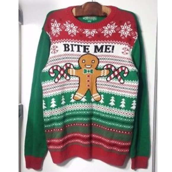 bite me ugly christmas sweater